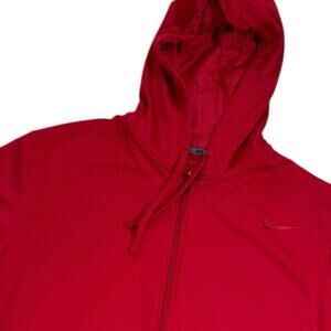 Nike Therma Fit Men’s Red Full Zip Up‎ Hooded Sweatshirt Sz XL